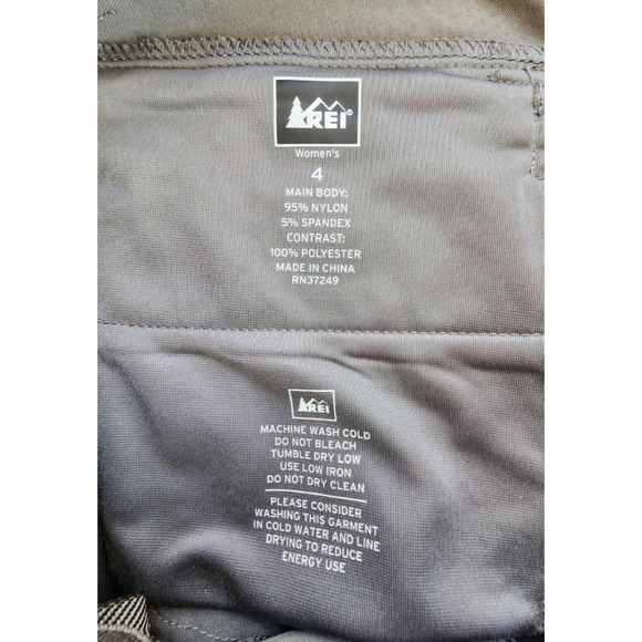 REI Pants Womens 4 Gray Hiking Nylon Convertable Zip Pockets Drawstring Outdoor - Picture 13 of 16